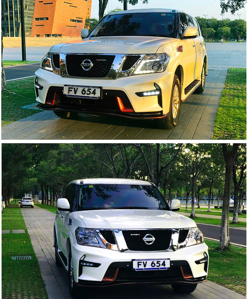 Автомобильный Стильный чехол на голову для Nissan Tourle Patrol-, светодиодный налобный фонарь с двойным лучом, биксеноновые автомобильные аксессуары
