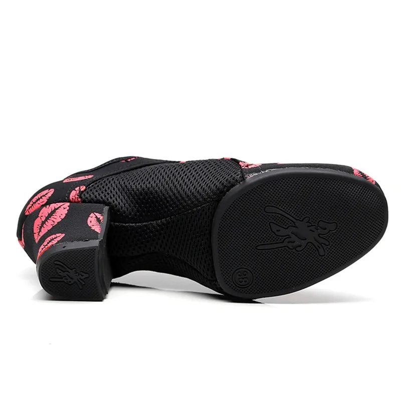 Outdoor Rubber Sole SUN LISA/женские туфли-оксфорды для дома и улицы; кожаные и резиновые кроссовки на не сужающемся книзу массивном каблуке; Современная танцевальная обувь для бальных танцев - Цвет: Outdoor Rubber Sole