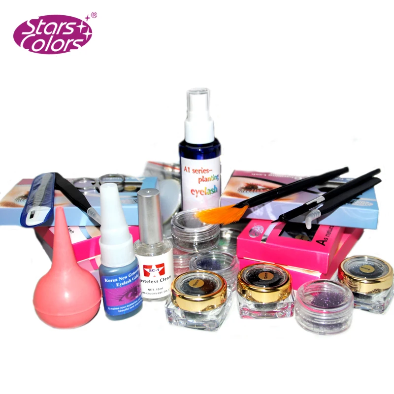 Набор для наращивания ресниц StarsColor профессиональный портативный прибор с чехлом