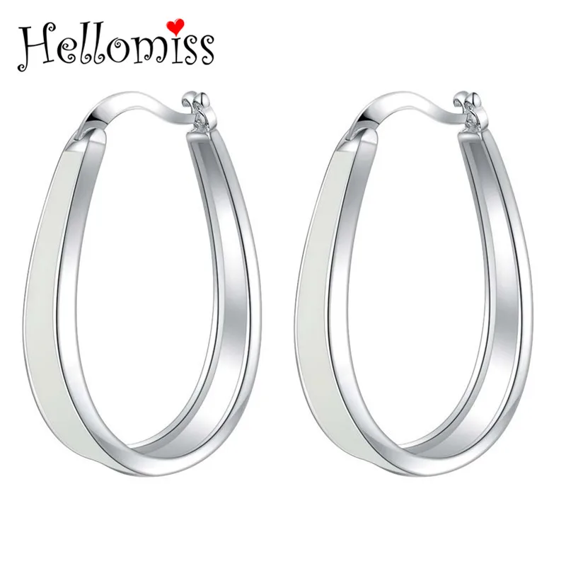 

925 Silver Hoop Earrings for Women Big Circle Earring Designer Jewelry Pierced Ear Cuff Hypoallergenic Orecchini Donna Ear Hoops