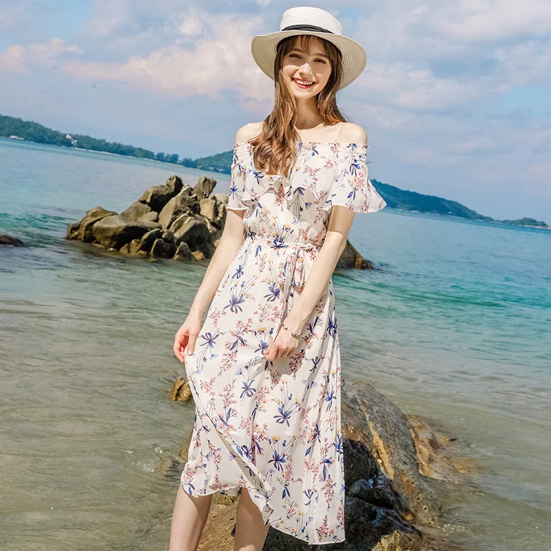 Платье TEAEGG Boho новое элегантное платье с цветочным рисунком плиссированное милое