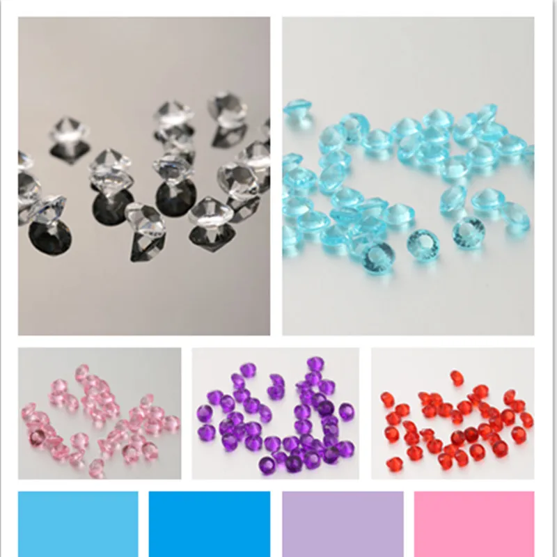 Свадебные украшения 1000 шт 4 5 мм поделки алмазные конфетти настольные Scatters