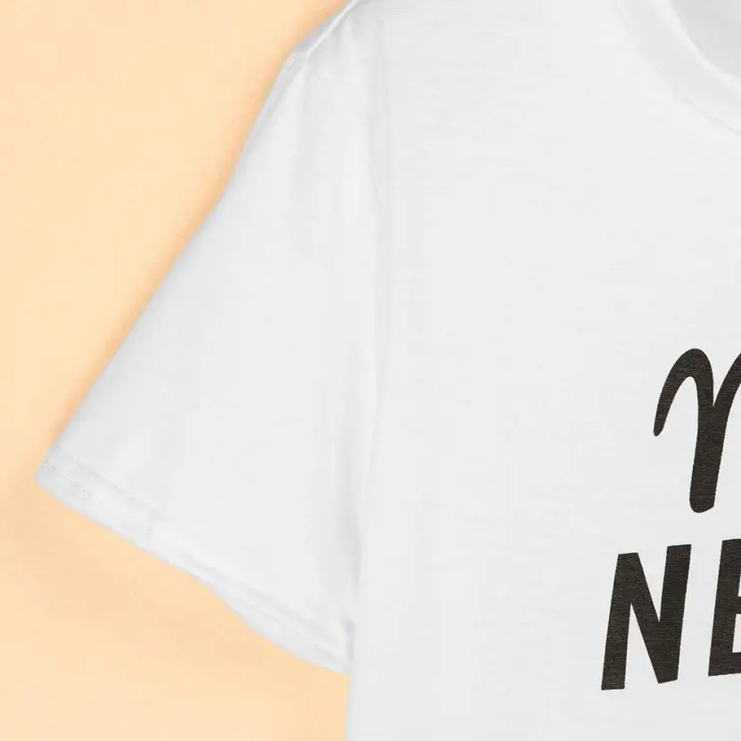 

Vogue Couple's Cotton T-shirt Short Sleeved Letter O-Neck Pullover Tops Tees Blouse Size S-XL Masculinas Manga Curta # AA