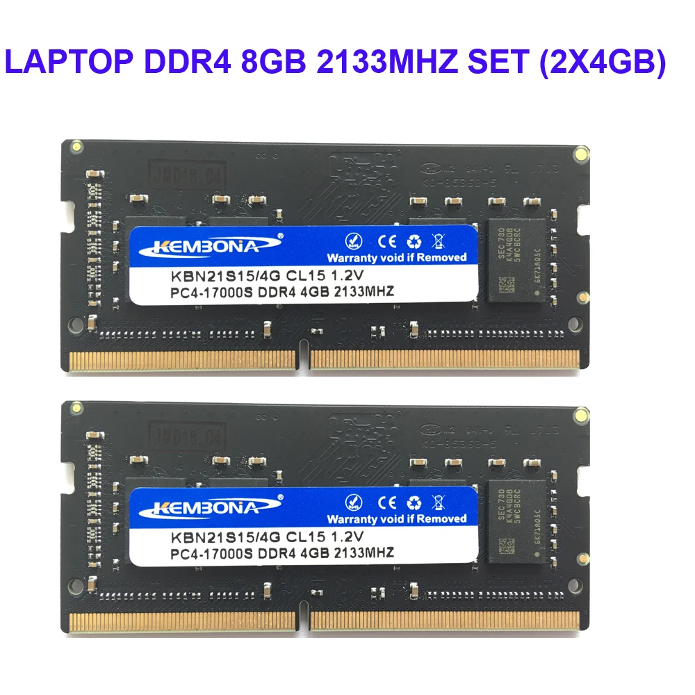 Комплект ОЗУ Kembona для ноутбука DDR4 2x4 Гб 2133 МГц 2666 260 контактов|Оперативная память| |