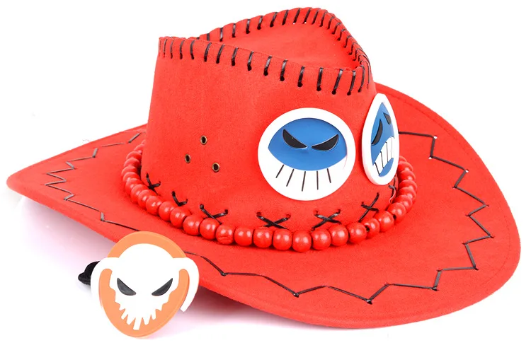 

Anime Ace Fire Fist 13cm Cosplay Portgas D Ace Hat Shaped Chapeau Denim Cos ChapeuToy Collection Model Gift