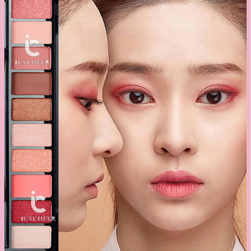 ICYCHEER модные мерцающие и матовые 10 цветов Тени для век Professional Play color Nude Basic Natural Make Up