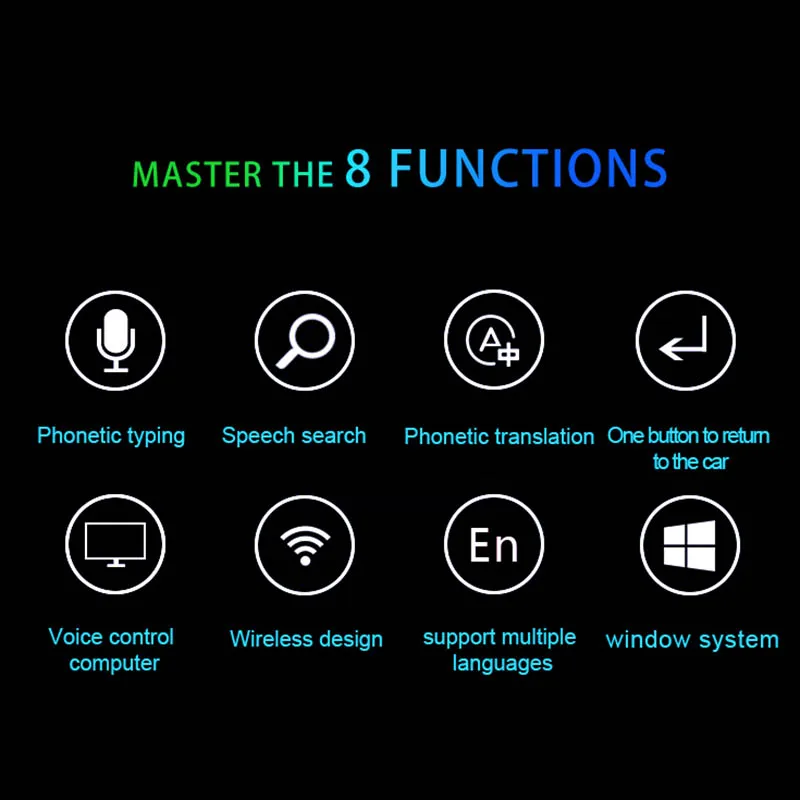 

2.4G Wireless Smart Voice Mouse Voice Control Enter Key Multi-language USB Charging Mouse QJY99