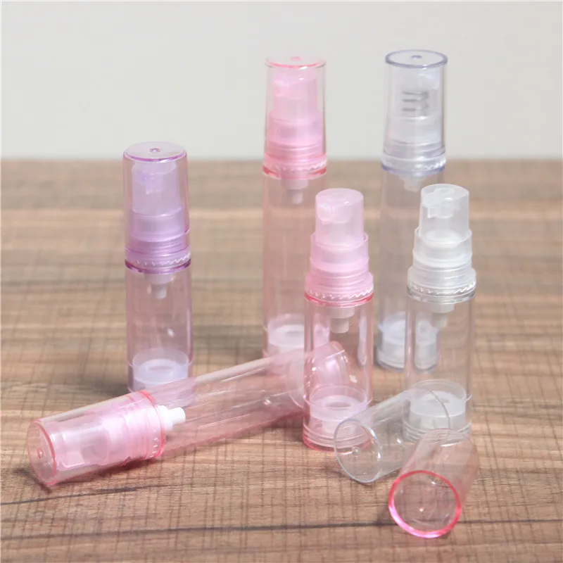 50 шт. 5 мл 10 15 пустые безвоздушные пластмассовые бутылки с помпой вакуумная