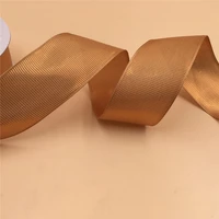 38mm x 25yards rose gold lurex metallic ribbon gift wrapping wired edge ribbon n2030
