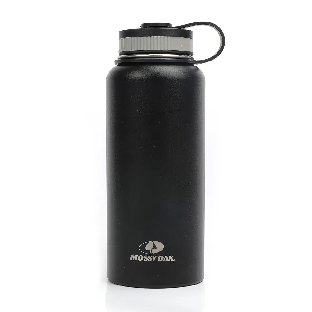 MOSSY OAK 32Oz Спортивная бутылка для воды из нержавеющей стали с вакуумной изоляцией с широким горлом герметичная двойная стенная бутылка с 3 крышками