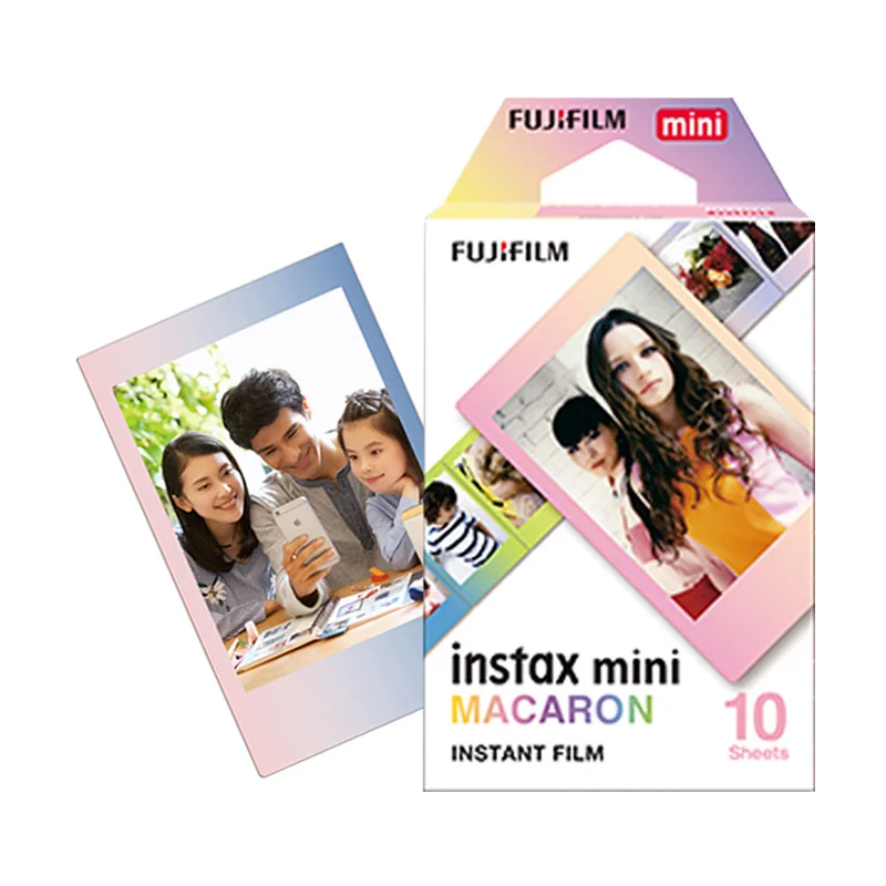 Macaroon Подлинная Fujifilm Instax Mini 8 9 цветная фотобумага 10 шт. для Fuji 9 8 7s 50 90 25 70 Share SP-2 SP-1 Liplay мгновенная камера - Цвет: Macaroon