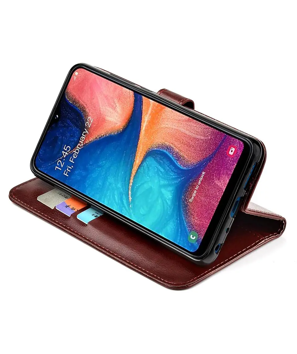 Роскошный кожаный чехол для Samsung Galaxy A20e с откидной крышкой телефона A20 E A202 A202F Φ 2019