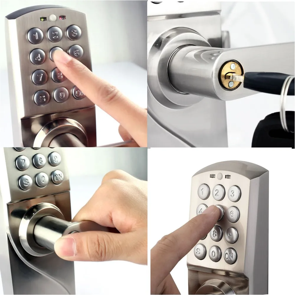 Замок дверной с цифровой клавиатурой и круглым ключом|digital keypad door lock|door lockkeypad lock |