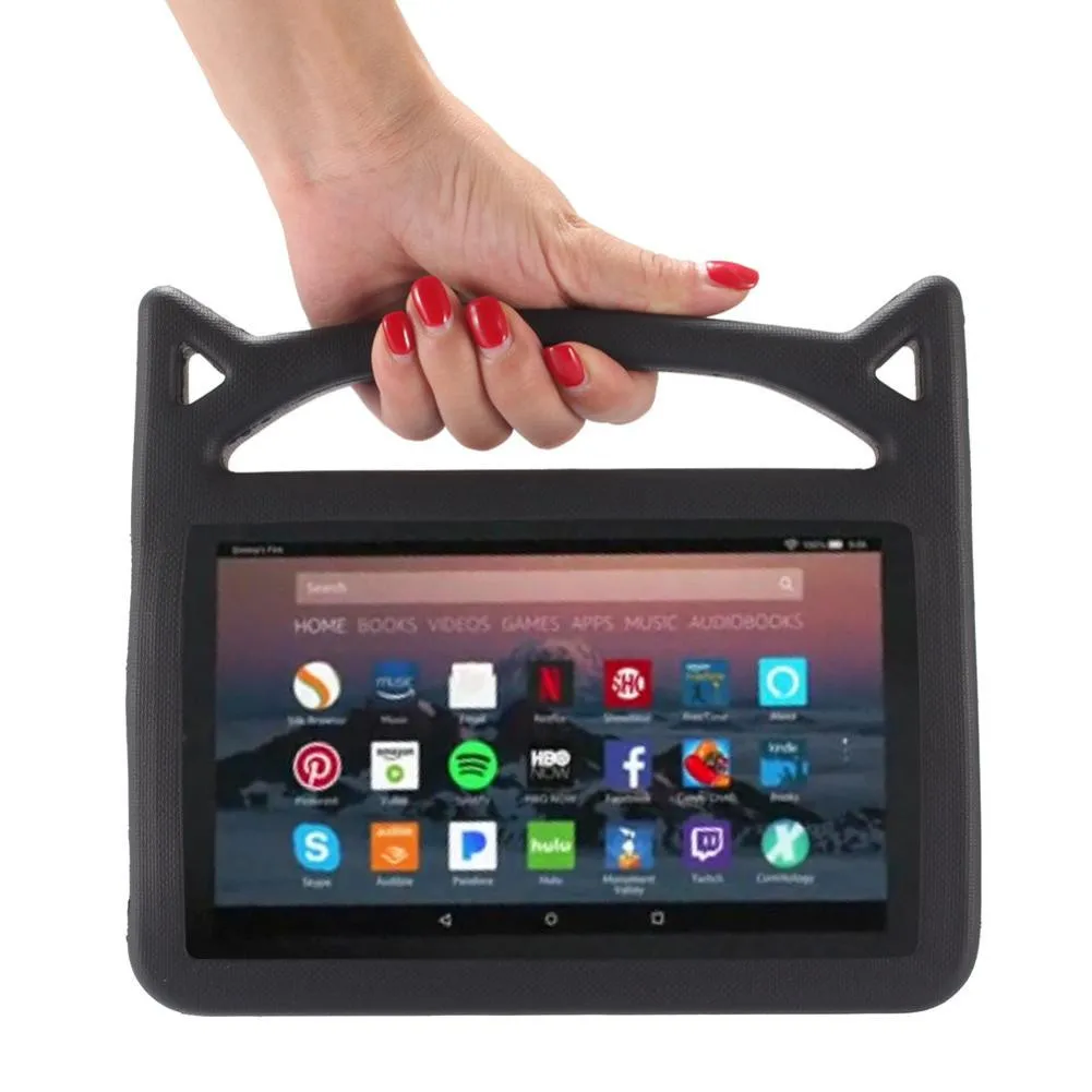 Высокое качество ударопрочный для Amazon Kindle Fire HD 8 дети Безопасный EVA резиновая ручка стенд Чехол# ZS