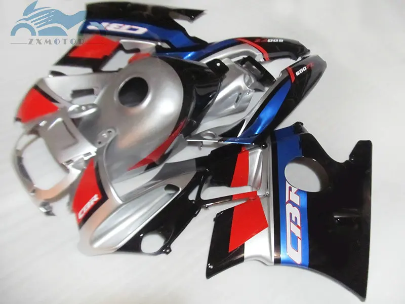 Кузова для HONDA CBR 600 F2 обтекатель комплект 1991 1992 1993 1994 мотоцикл обтекатели, серебристый, голубой, дорога CBR600 F2 91 93 94