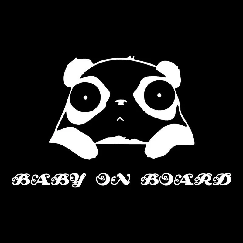 YJZT 16.9X10CM Panda Bear Funny Cartoon Decal BABY ON BOARD Safety Sign Whole Body Car Sticker C25-0317 | Автомобили и мотоциклы