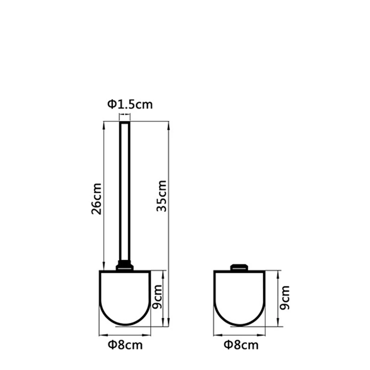 2 шт. прочная ручка из нержавеющей стали щетка для унитаза скруббер чистки ванной