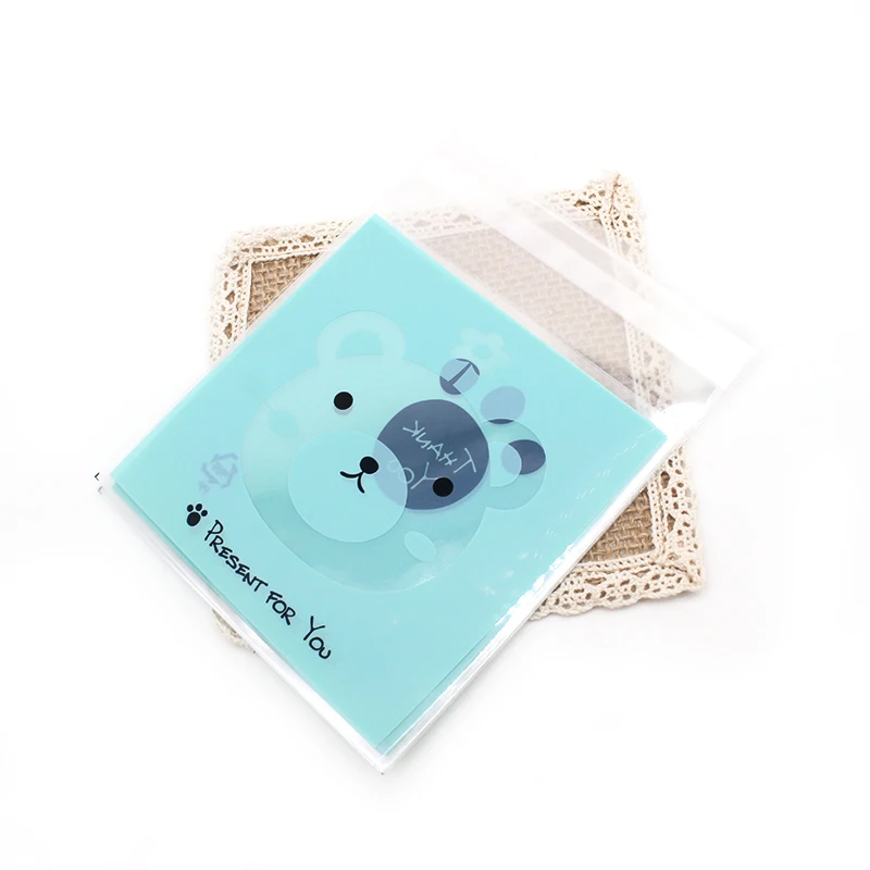 10 см * 300 шт печенья кошка собака медведь Самоклеющиеся пластиковые упаковочные