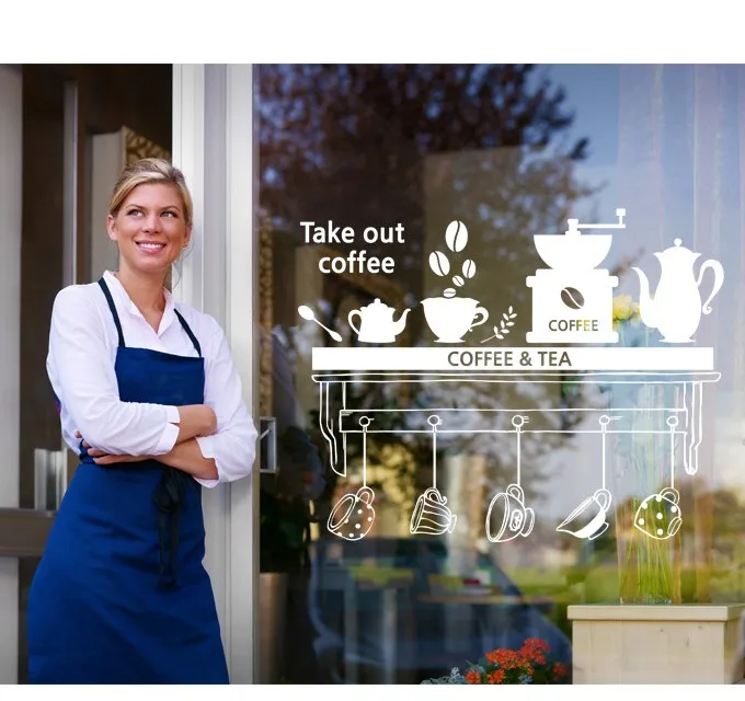 Чай время столовая салон наклейки на стену для кухни Стикеры DIY Искусство