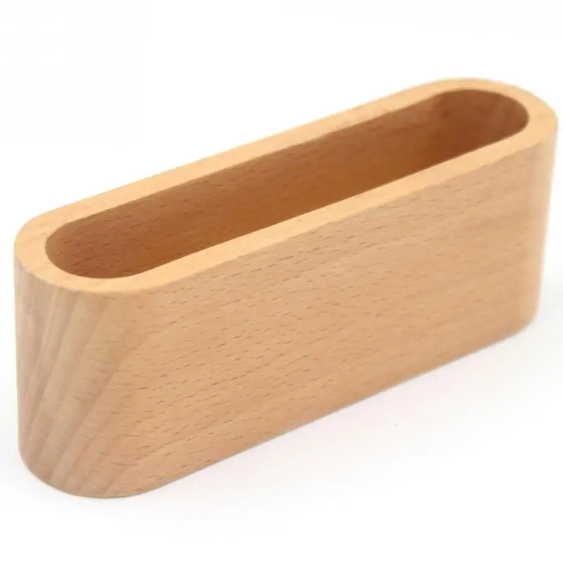 Light Wooden color Натуральный Деревянный Настольный органайзер, натуральный тонкий бизнес-держатель для карт, дисплей, устройство, держатель для карт,, новинка - Цвет: Light Wooden color