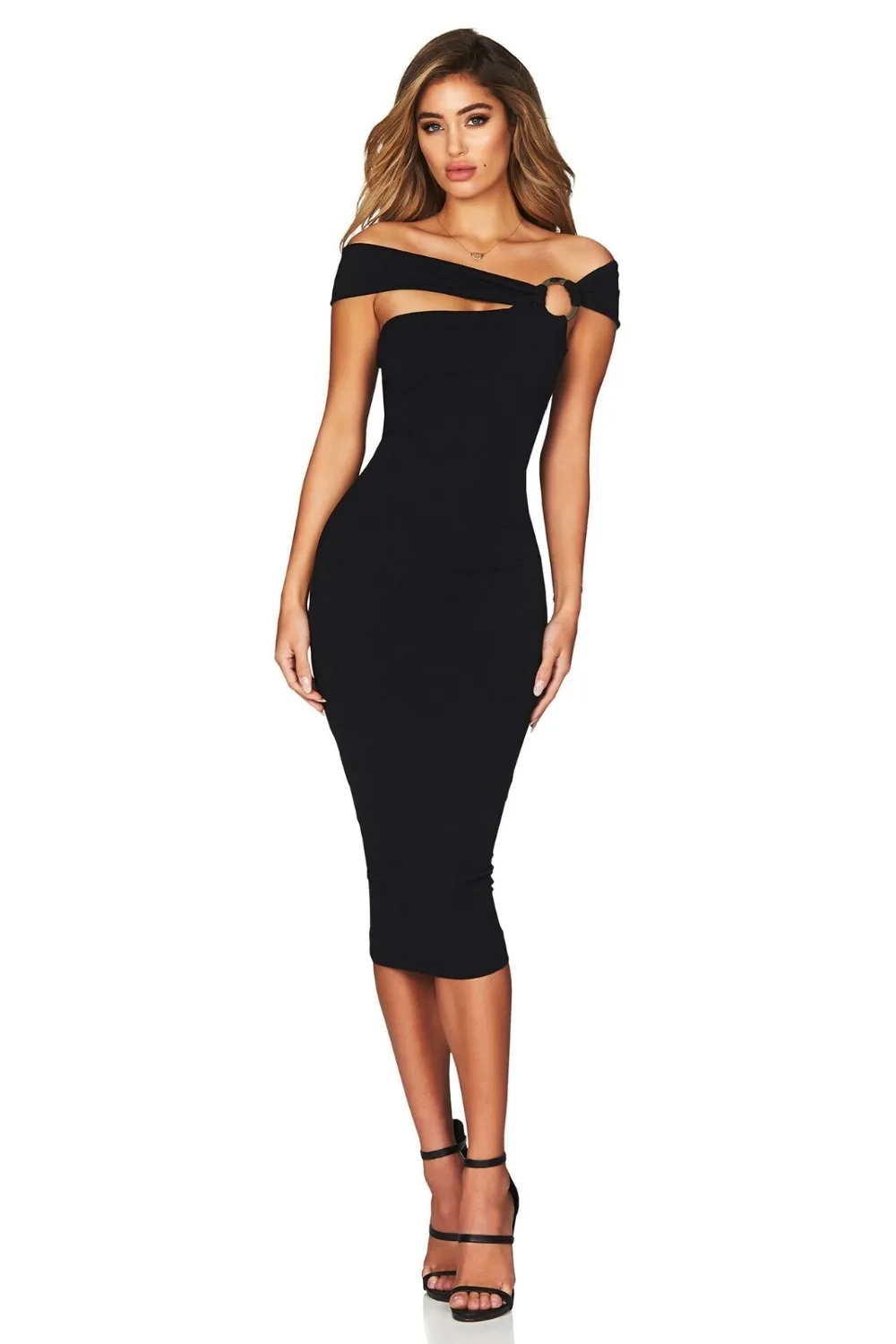 Горячая распродажа сексуальное платье с открытыми плечами вырезом повязка до