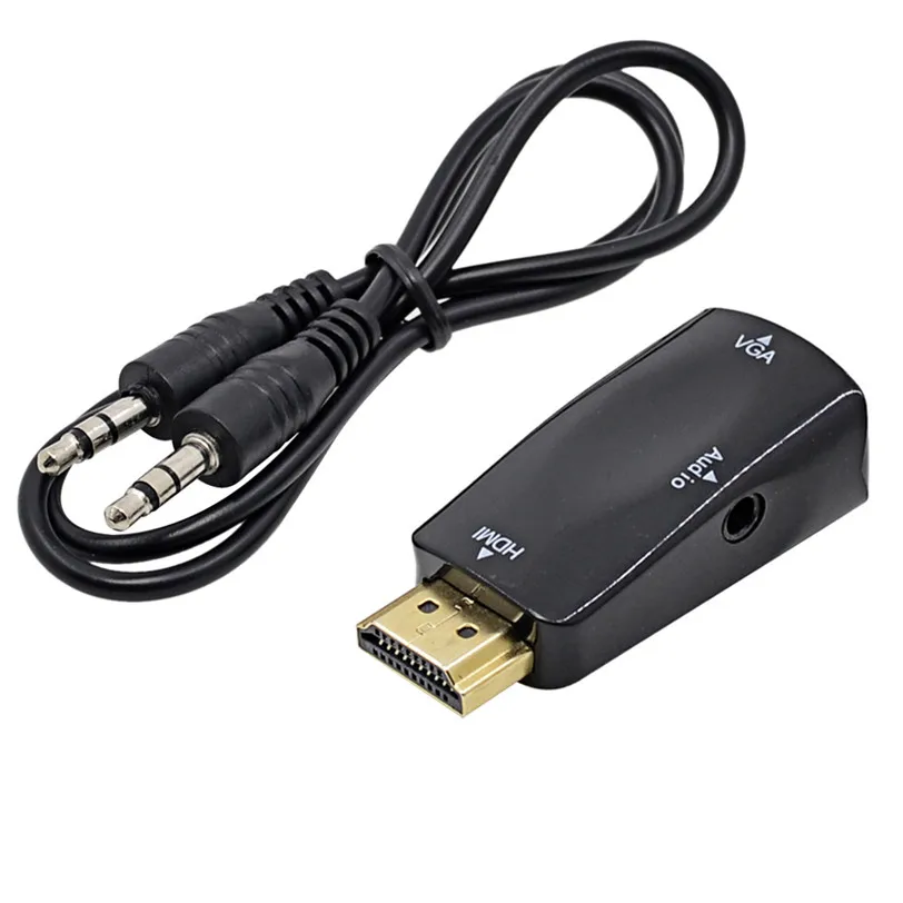 HDMI в VGA конвертер HDMI2VGA разъем адаптер + аудио кабель de Audio Jul18 профессиональная
