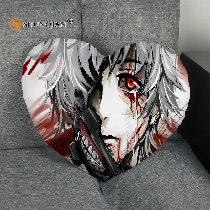 Горячая Распродажа одежда с надписью Tokyo Ghoul сердце Форма Наволочка на заказ