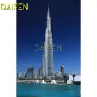 5D алмазная вышивка сделай сам, вышивка крестиком, полноразмерная Алмазная мозаика Burj Khalifa dubai, полностью круглая алмазная живопись Burj Khalifa