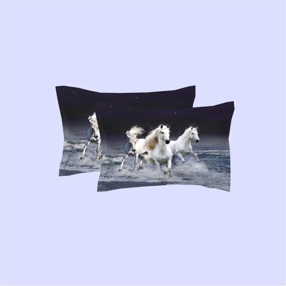 3D лошади животные печать постельных принадлежностей покрывала пододеяльник