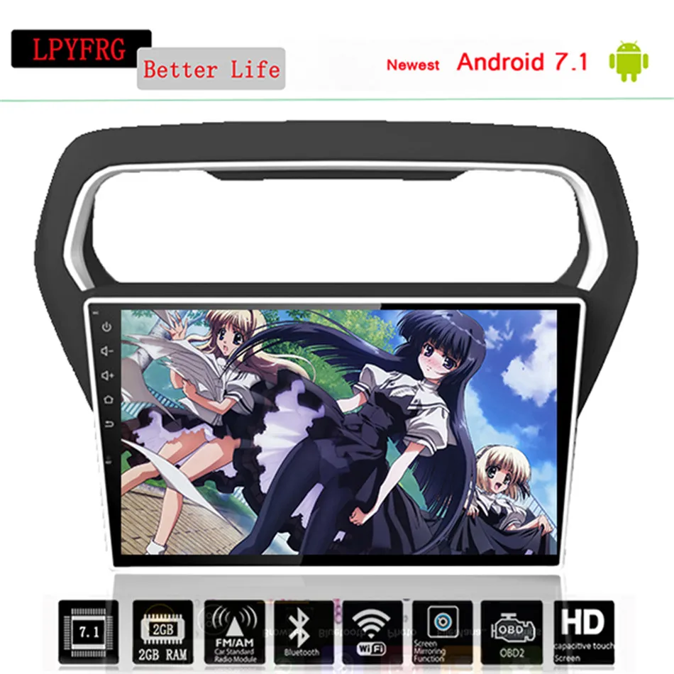 10 1 &quotчистый Android 7 автомобильный DVD GPS для Ford Escort 15 2016 2017 с WiFi/GPS