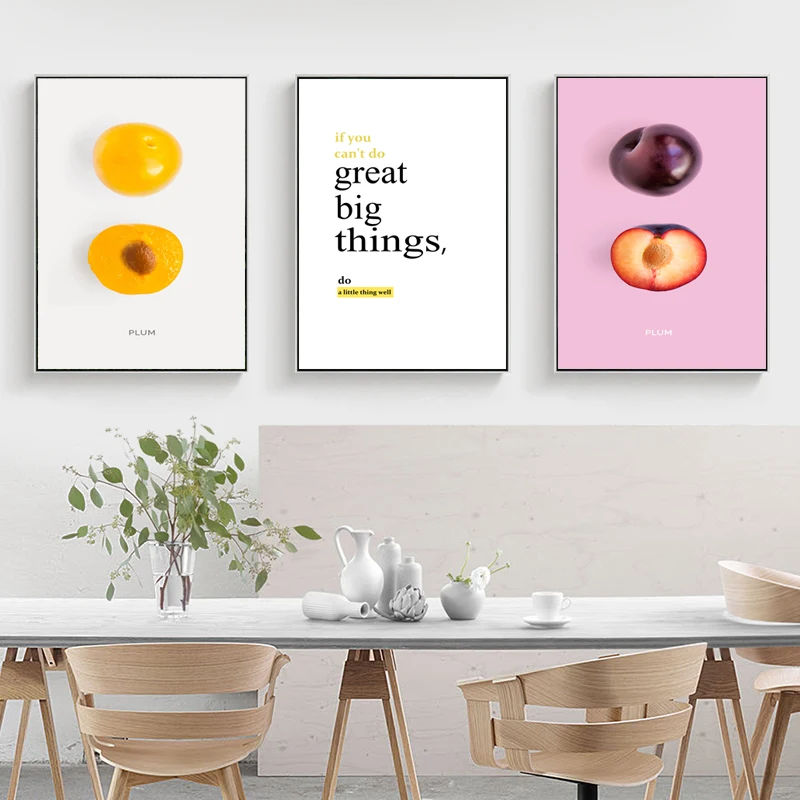 Современный минималистичный свежий фруктовый художественный холст картина и