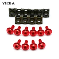 10pcs 6mm motorcycle body fairing bolts spire speed fastener clips screw spring bolots nuts for cbr 600 f2f3f4f4i cbr900rr