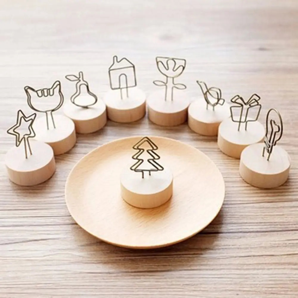 2 шт. металлические деревянные зажимы для заметок скрапбукинга фотографий милый