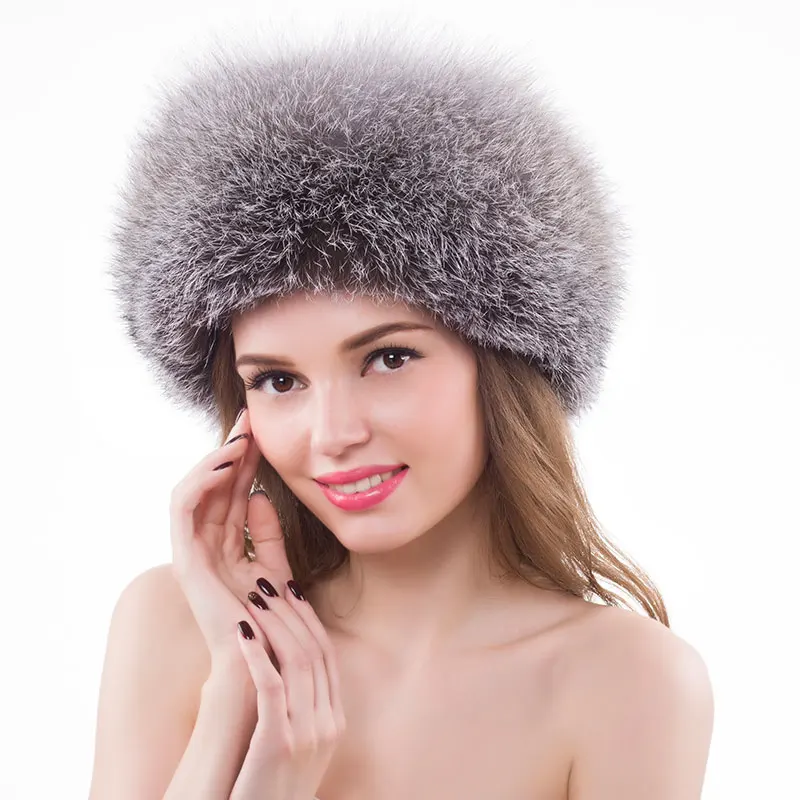 Шапка из натурального Лисьего меха женские монгольские зимние уличные шапки