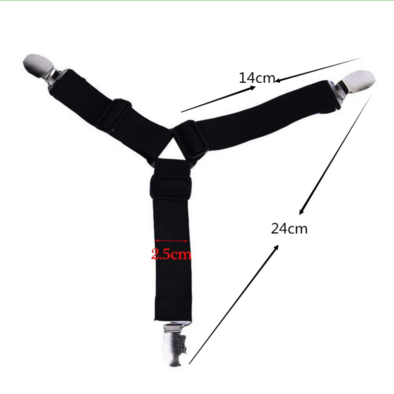 4 шт./лот Регулируемый зажим для простыни крепежные ремни матраса эластичные