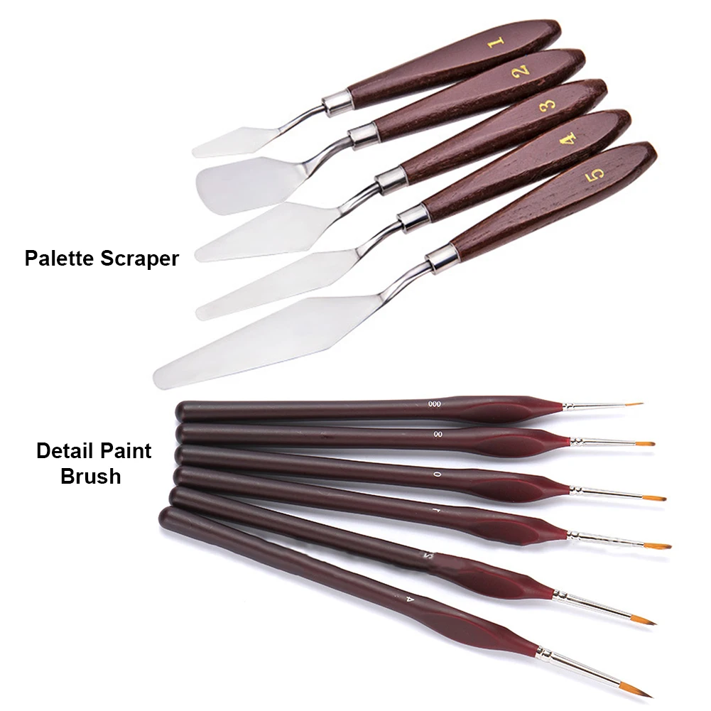 Набор лезвий деталь краски кисточки тонкой Ножи шпатели акварель книги по