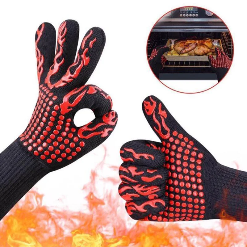 

Fire Insulation Safety Gloves Heat Resistant Glove Aramid BBQ Glove Oven Kitchen Glove Direct Supply Forearm Protection