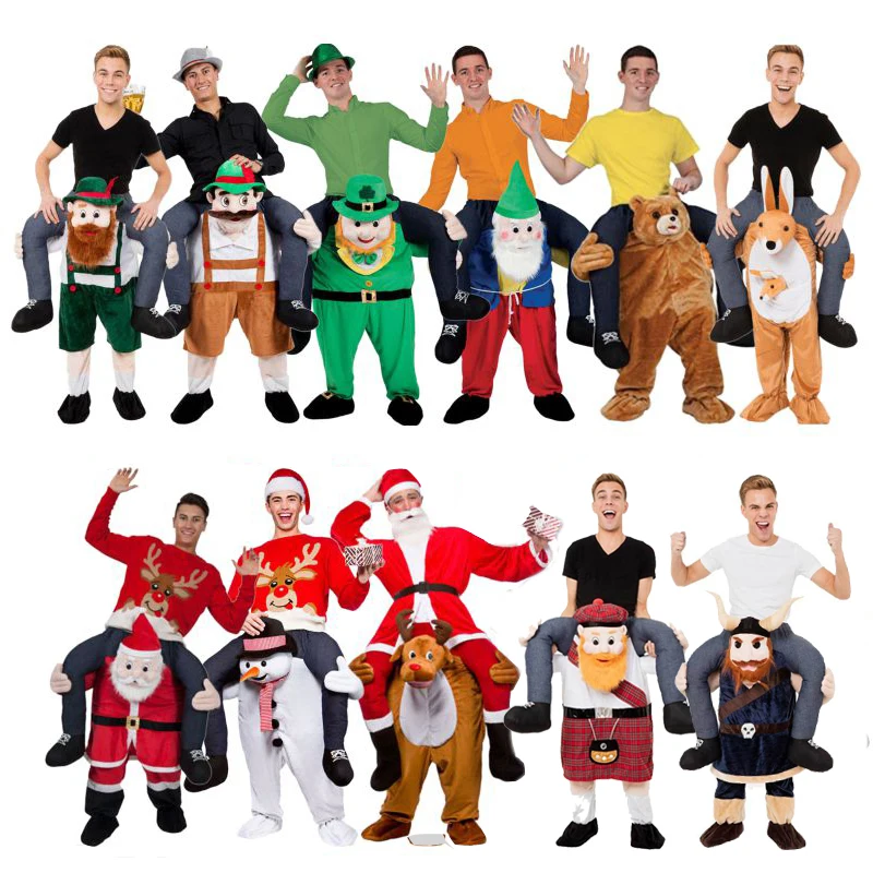 

Novelty Ride on Me Mascot Costumes Carry Back Funny Animal Pants Oktoberfest Halloween Party Cosplay Clothes Horse Riding Toys
