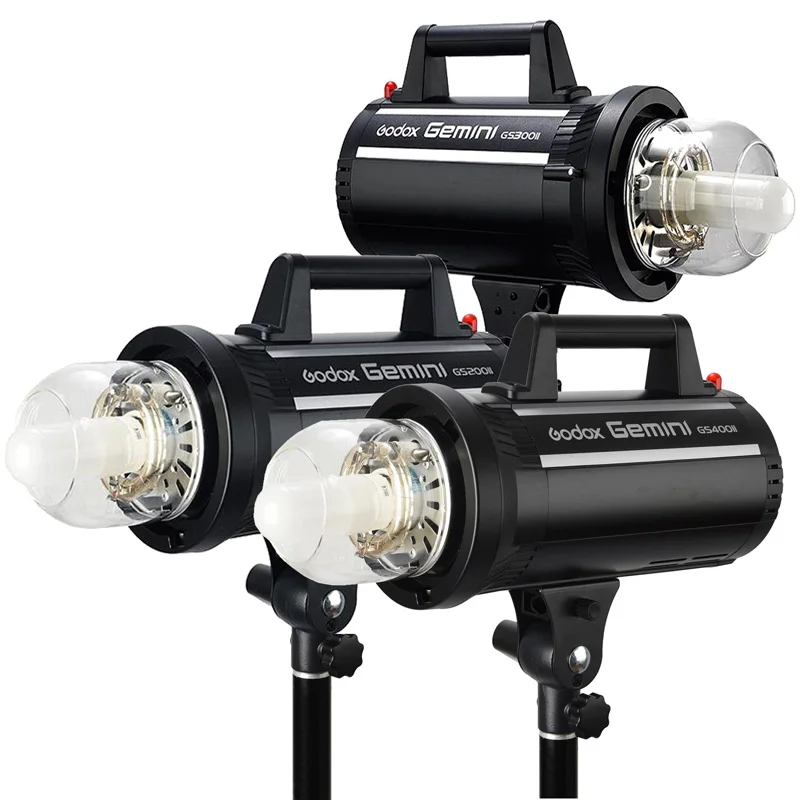 

Студийный светильник Godox GS200II 200WS / GS300II 300WS / GS400II 400WS 2,4G беспроводной, стробоскоп, светильник для фотографии
