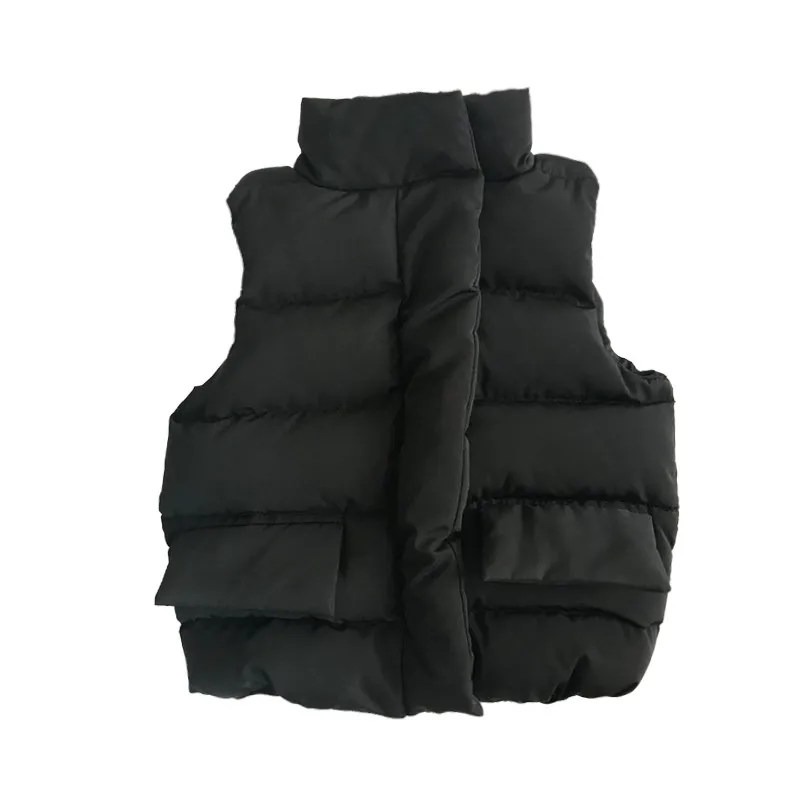 Autumn Winter 2018 Boys Girls Vest Jacket cotton vest Kid Cotton Waistcoat baby Solid Single Breasted Red Black Hot C86306A | Детская