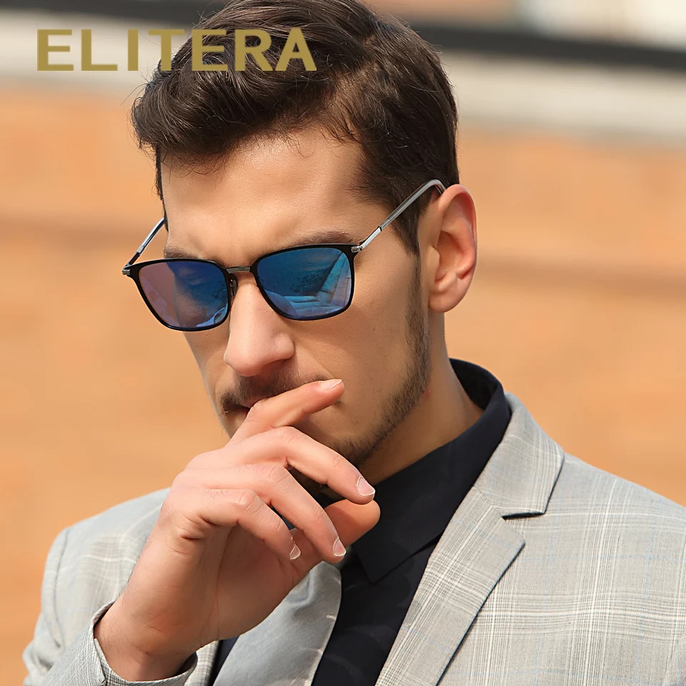 Мужские солнцезащитные очки ELITERA брендовые дизайнерские из сплава с