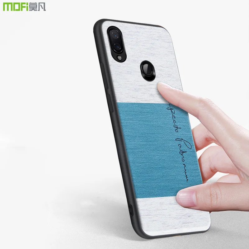 Для Xiaomi Redmi Note 7 Pro чехол Mofi для Xiaomi Redmi Note 7 чехол задняя крышка губчатая хлопковая ткань мягкая Redmi Note 7 фиолетовый розовый