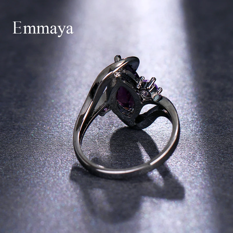 Женские кольца с фиолетовым кристаллом Emmaya свадебные украшения в стиле ретро