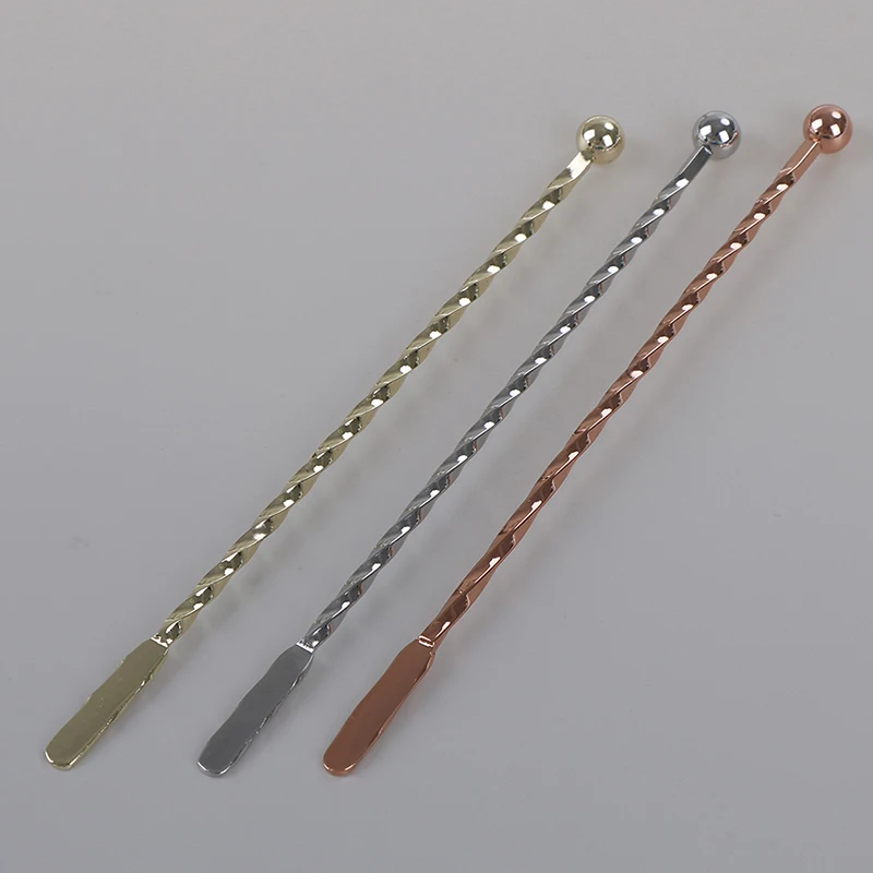 3Colors Stainless Steel Ball Frosted Bar Spoon Swirl Marks Drink Mixing Spoons Cocktail Stirrer Bartender Tools | Дом и сад