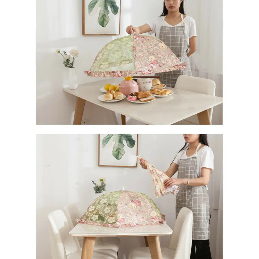 Practical Food Umbrella Covers Hygiene Grid Dish Cover Table Mesh Screen Net For Picnic Kitchen Tools Cookouts Kitchenware | Дом и сад