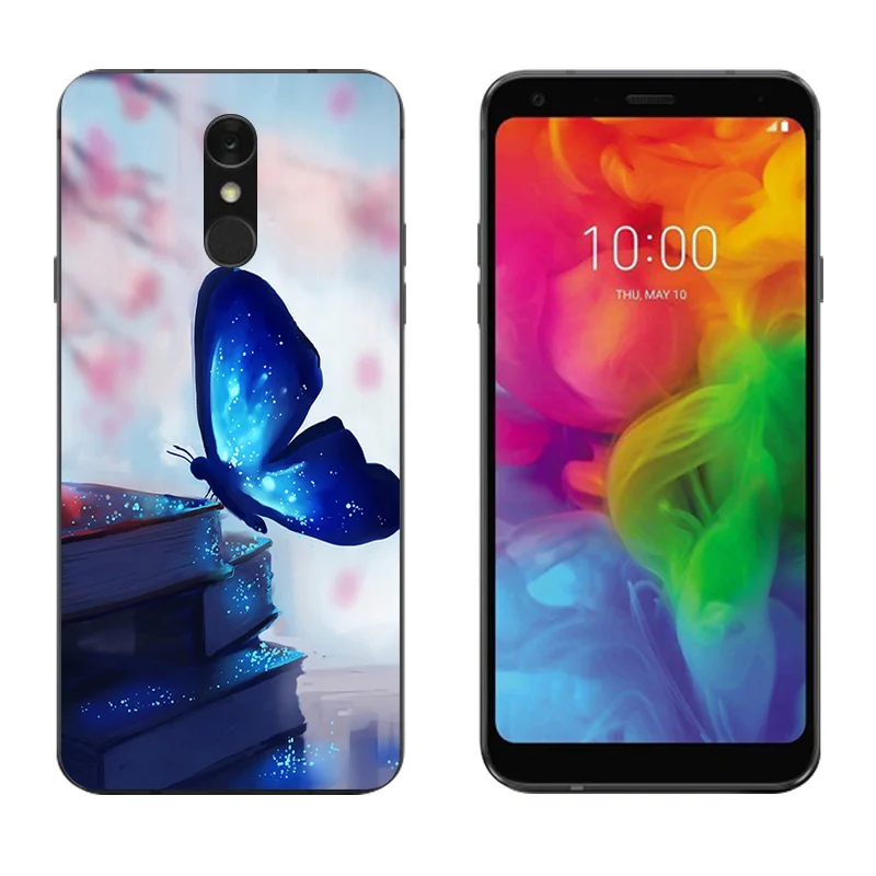 ТПУ чехол для LG Q7 + 5 дюймов Задняя крышка Мягкий силикон полный защитный