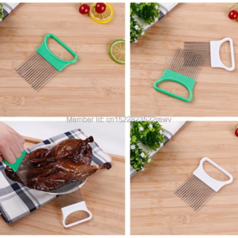 OUSSIRRO Кухонные гаджеты удобный из нержавеющей стали лук резак держатель для