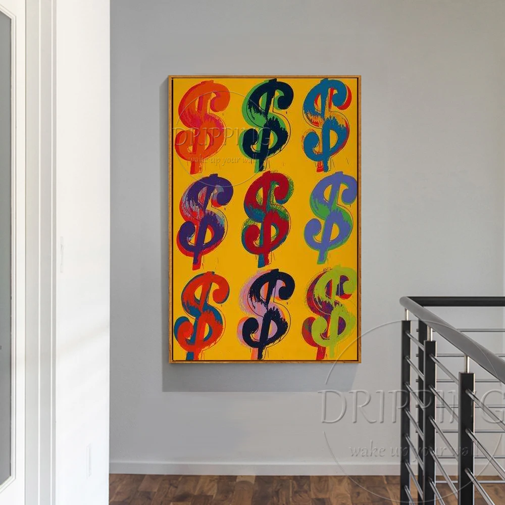 Artist Pure Hand-painted High Quality US Dollar Oil Painting on Canvas Special Wall Art Money American | Дом и сад