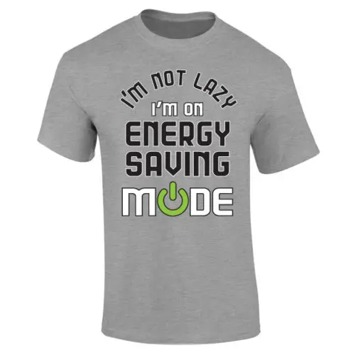 Мужская футболка с надписью I'm Not Lazy On Energy Saving Mode новые футболки sarcastic S-XXL