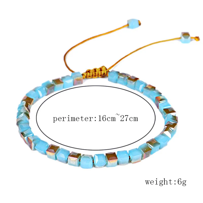 2 шт./компл. простой стиль бохо модные квадратные стеклянные хрустальные